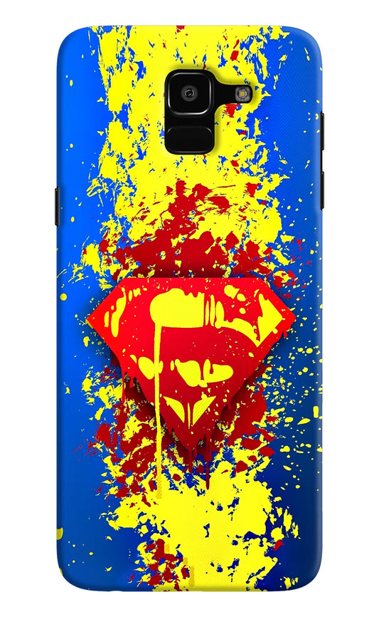 Superman logo Samsung J6 Hard Case Back Cover by Casekaro