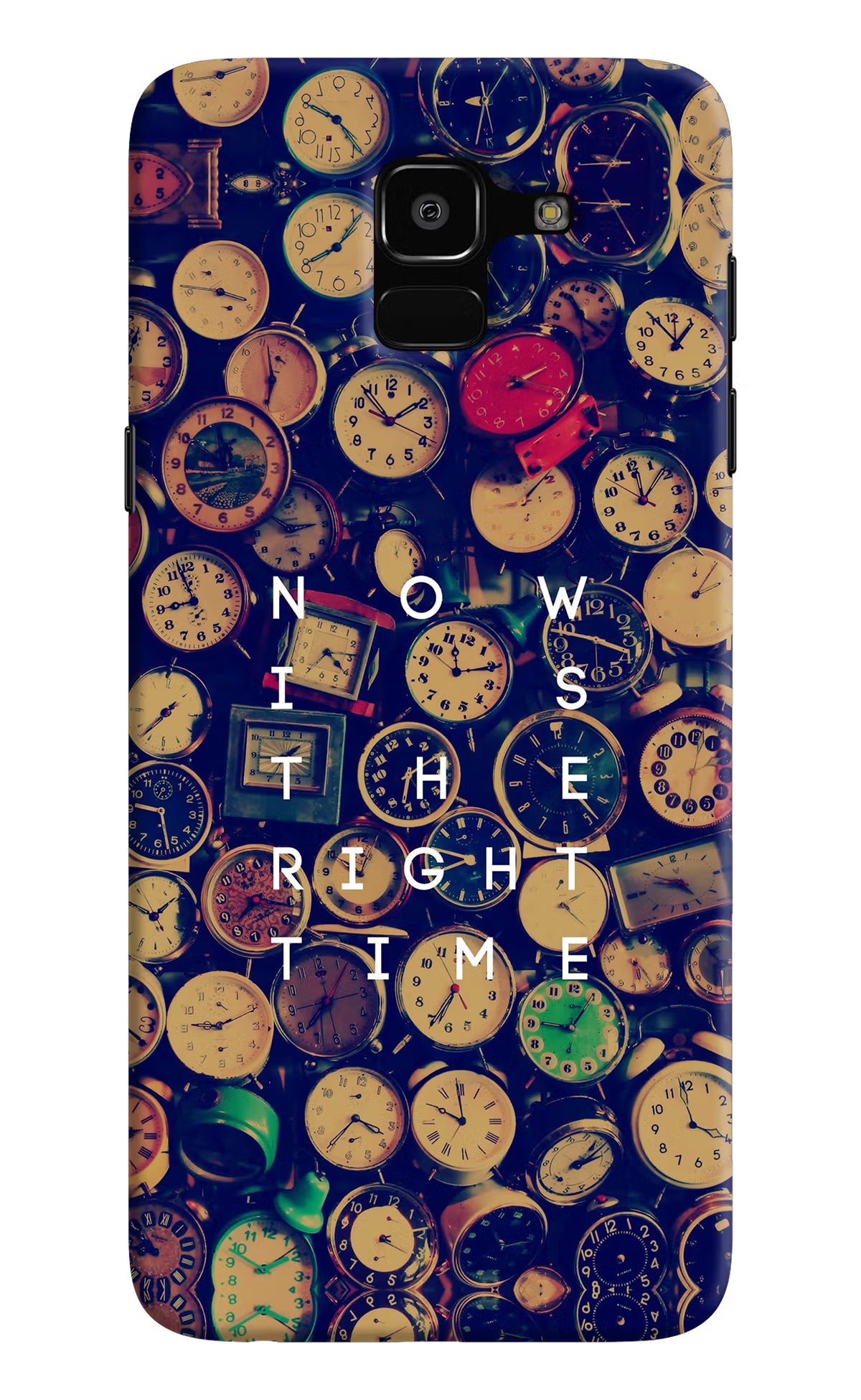 Now is the Right Time Quote Samsung J6 Hard Case Back Cover by Casekaro