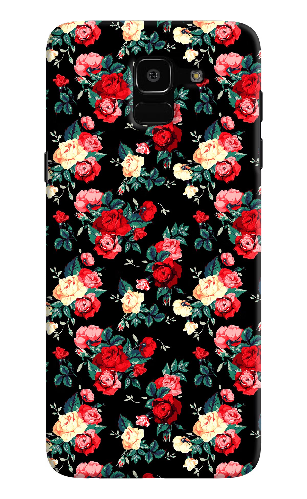 Rose Pattern Samsung J6 Hard Case Back Cover by Casekaro