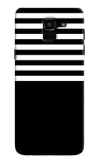 Black and White Print Samsung J6 Hard Case Back Cover by Casekaro