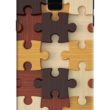 Wooden Puzzle Samsung J6 Hard Case Back Cover by Casekaro
