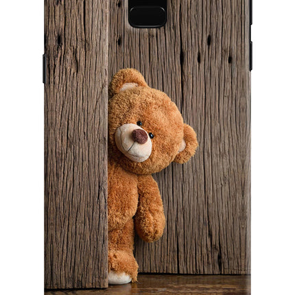 Teddy Wooden Samsung J6 Hard Case Back Cover by Casekaro