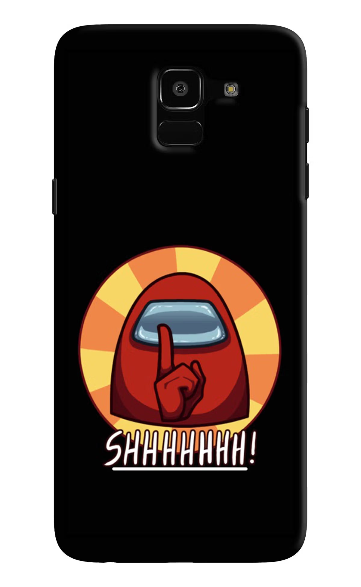 Among Us Shhh! Samsung J6 Hard Case Back Cover by Casekaro