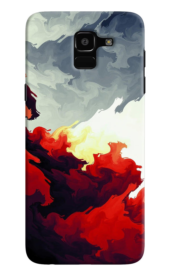 Fire Cloud Samsung J6 Hard Case Back Cover by Casekaro