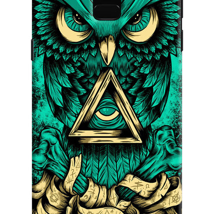 Green Owl Samsung J6 Hard Case Back Cover by Casekaro