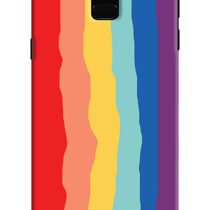 Rainbow Samsung J6 Hard Case Back Cover by Casekaro
