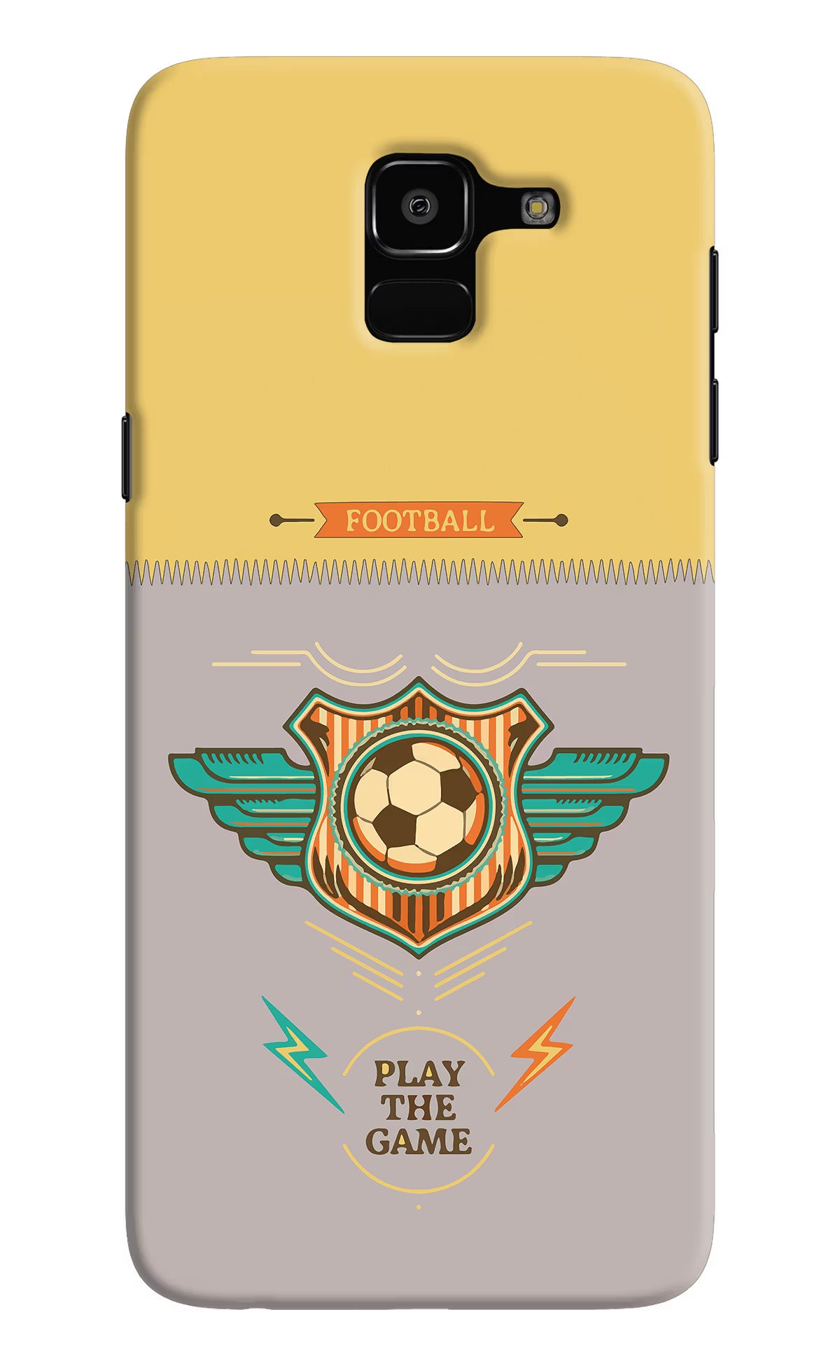 Football Samsung J6 Hard Case Back Cover by Casekaro