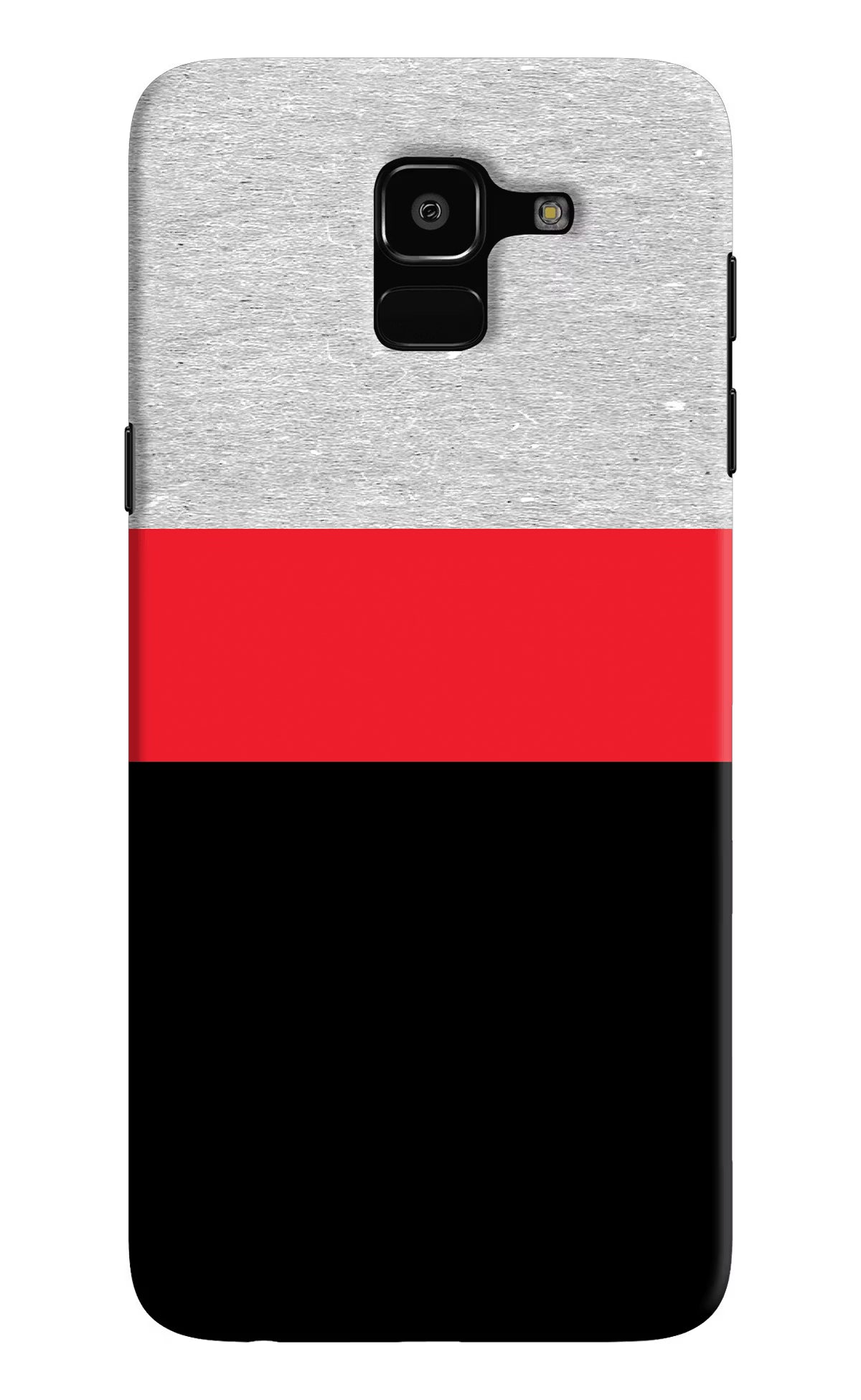 Tri Color Pattern Samsung J6 Hard Case Back Cover by Casekaro