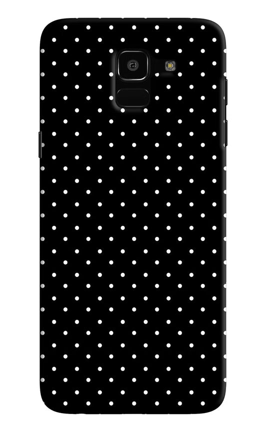 White Dots Samsung J6 Hard Case Back Cover by Casekaro