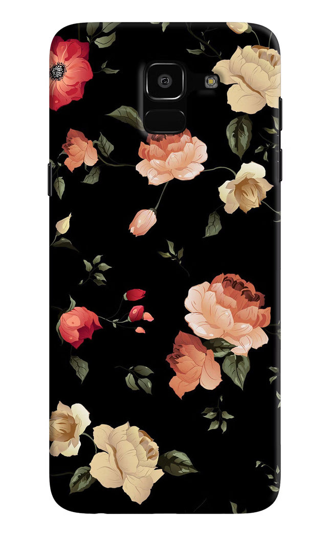 Flowers Samsung J6 Hard Case Back Cover by Casekaro