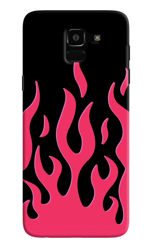 Fire Flames Samsung J6 Hard Case Back Cover by Casekaro