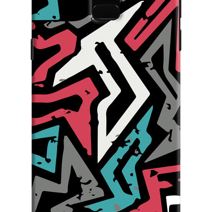 Geometric Graffiti Samsung J6 Hard Case Back Cover by Casekaro