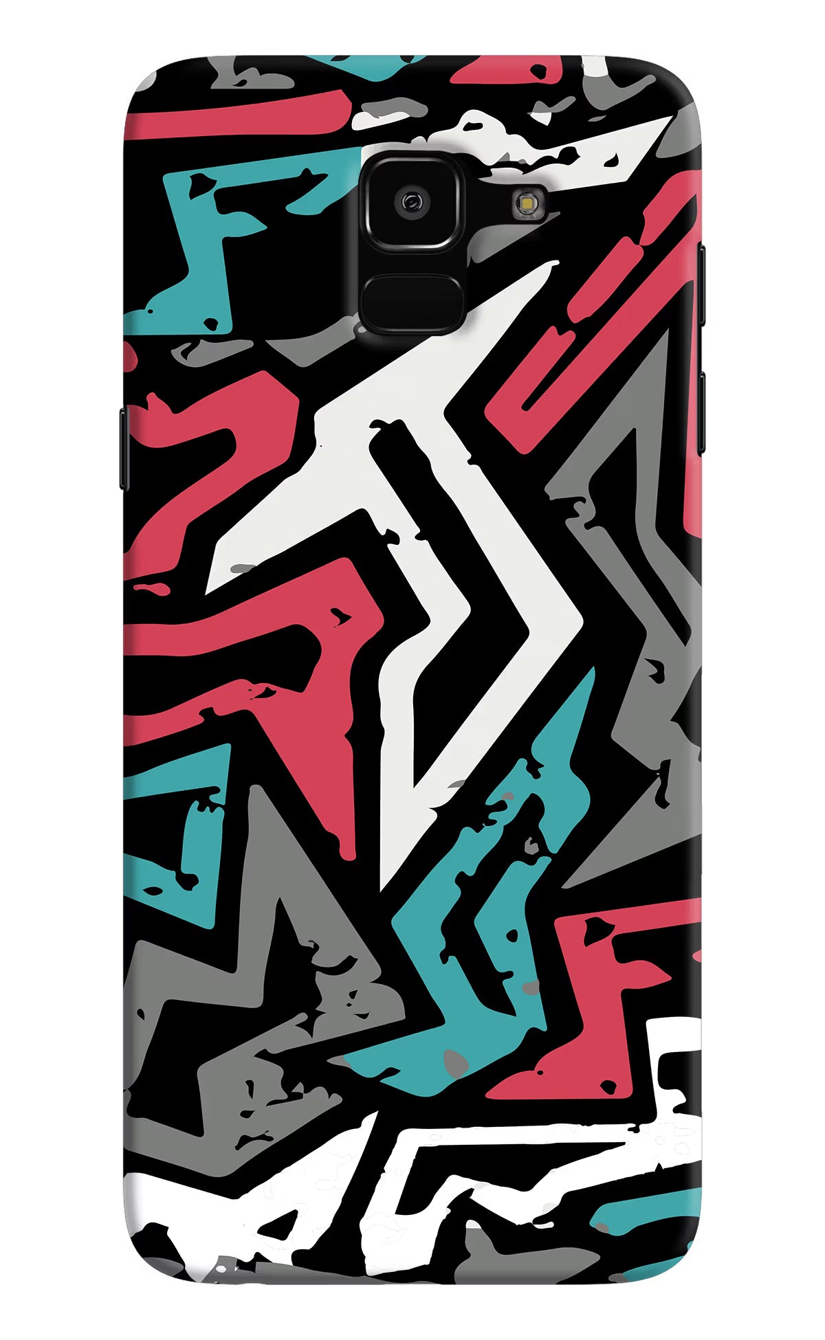 Geometric Graffiti Samsung J6 Hard Case Back Cover by Casekaro