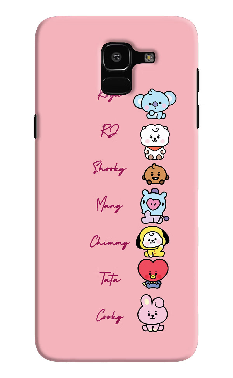 BTS names Samsung J6 Back Cover, Hard case