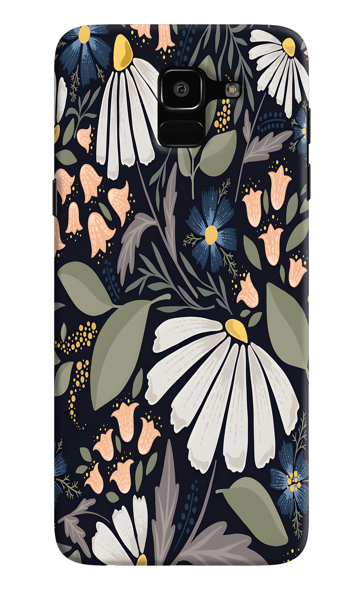 Flowers Art Samsung J6 Hard Case Back Cover by Casekaro