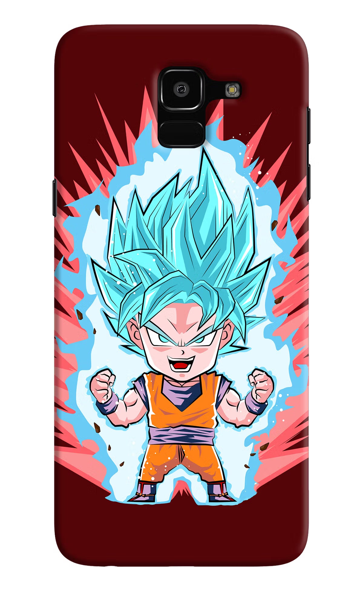 Goku Little Samsung J6 Hard Case Back Cover by Casekaro