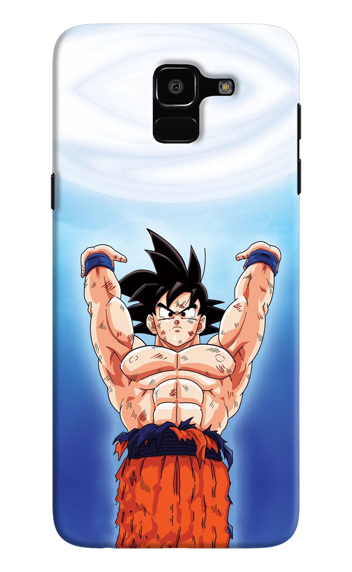 Goku Power Samsung J6 Hard Case Back Cover by Casekaro