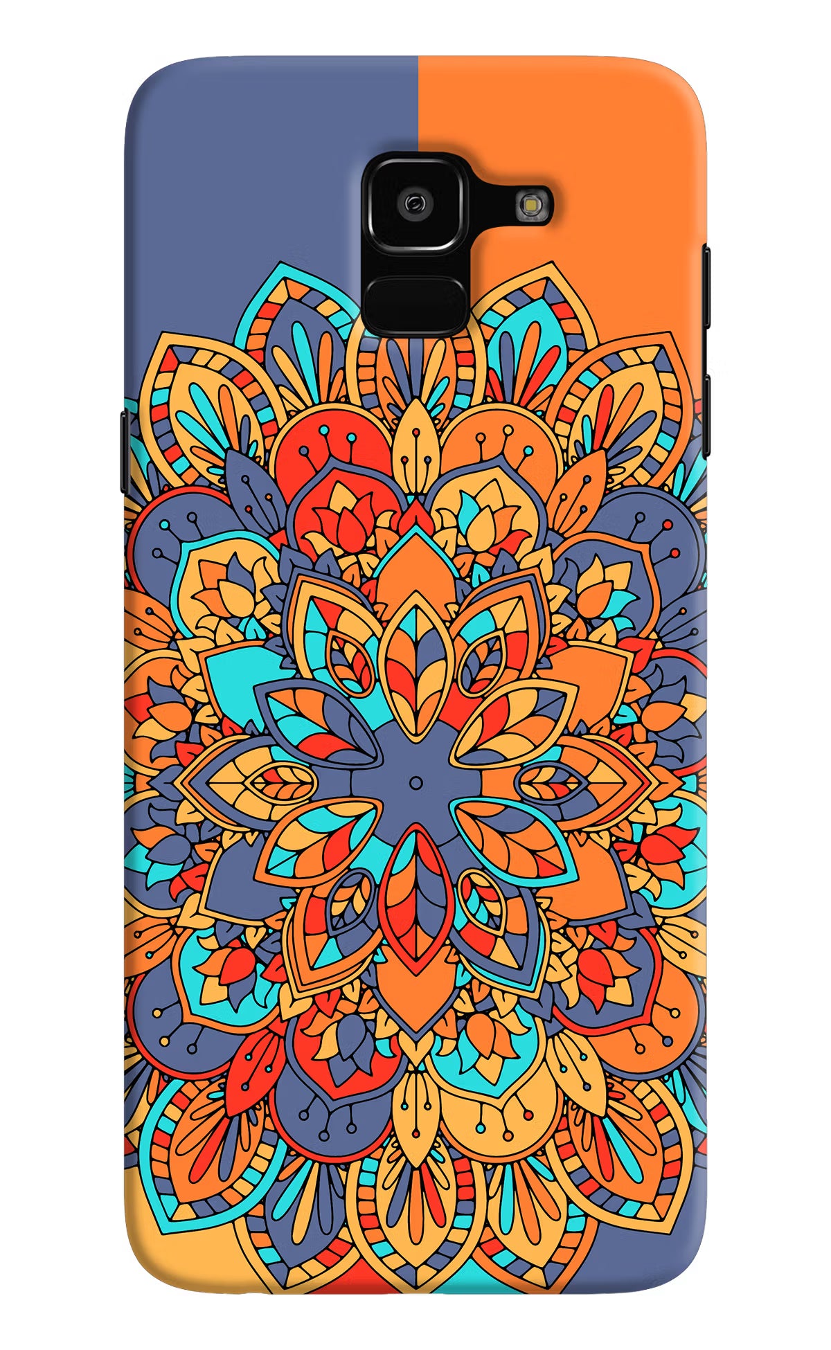 Color Mandala Samsung J6 Hard Case Back Cover by Casekaro
