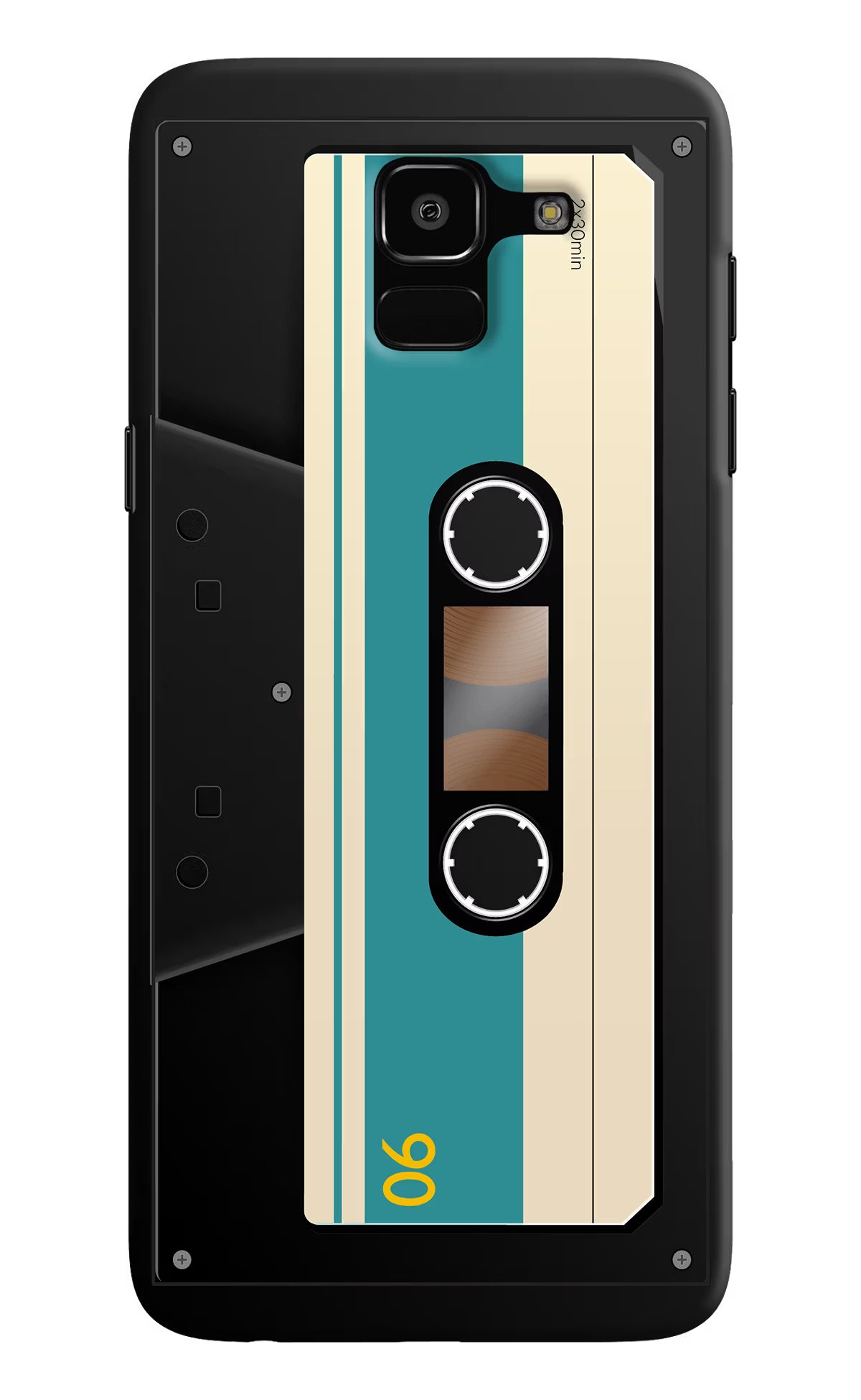Cassette Samsung J6 Hard Case Back Cover by Casekaro