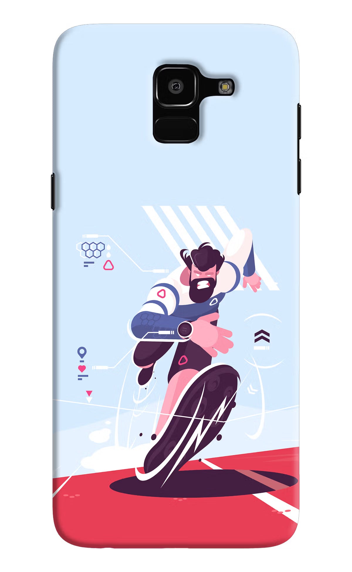 Run Pro Samsung J6 Hard Case Back Cover by Casekaro