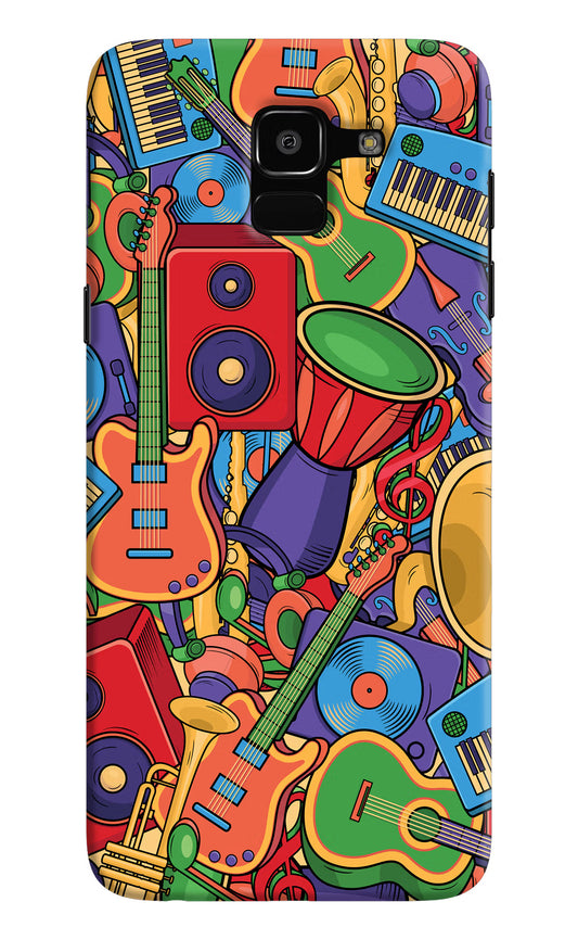 Music Instrument Doodle Samsung J6 Hard Case Back Cover by Casekaro