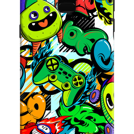 Game Doodle Samsung J6 Hard Case Back Cover by Casekaro