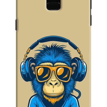 Monkey Headphone Samsung J6 Hard Case Back Cover by Casekaro