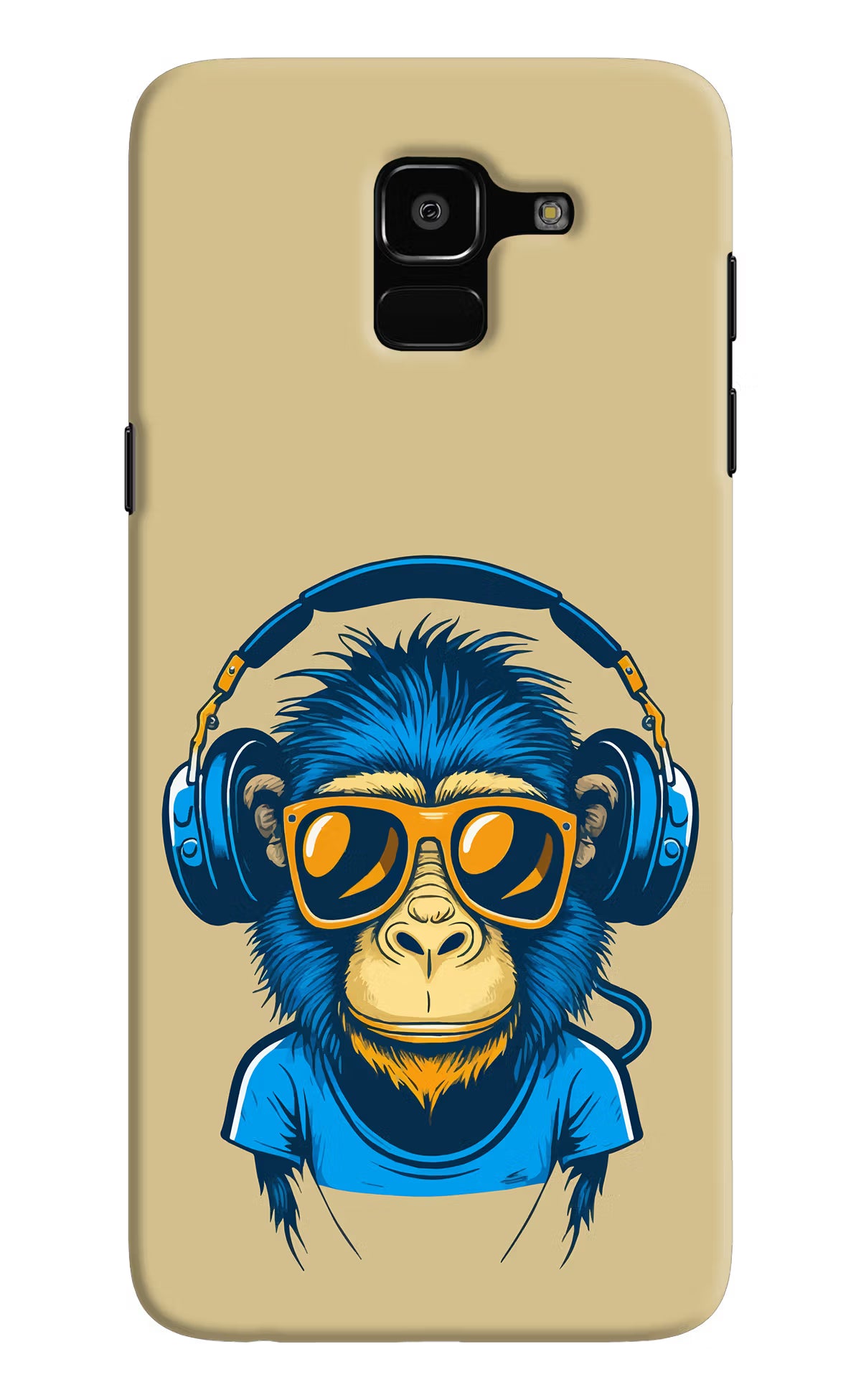 Monkey Headphone Samsung J6 Hard Case Back Cover by Casekaro