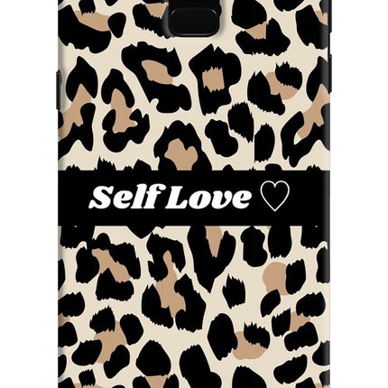 Leopard Print Self Love Samsung J6 Hard Case Back Cover by Casekaro