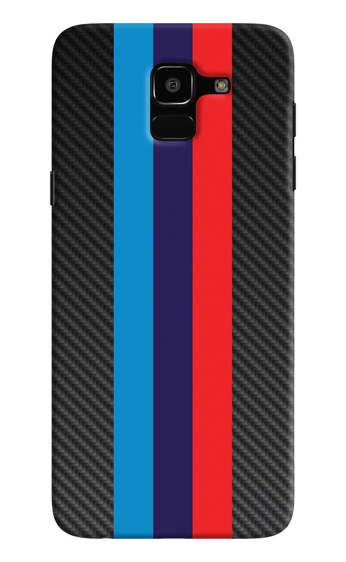 BMW Stripes Pattern Samsung J6 Hard Case Back Cover by Casekaro