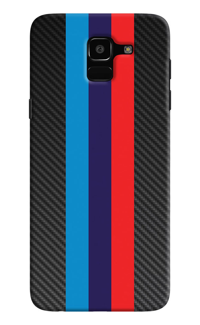 BMW Stripes Pattern Samsung J6 Hard Case Back Cover by Casekaro