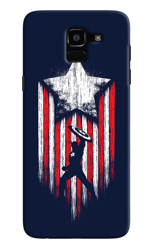 Captain America Marvel Art Samsung J6 Hard Case Back Cover by Casekaro