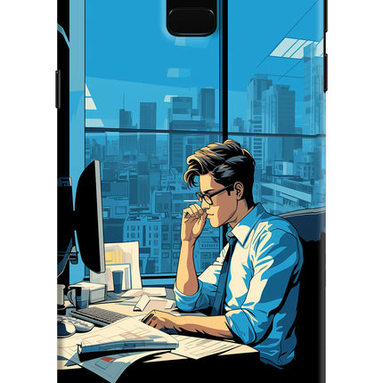 Focused Hustler (AI Generated) Samsung J6 Hard Case Back Cover by Casekaro