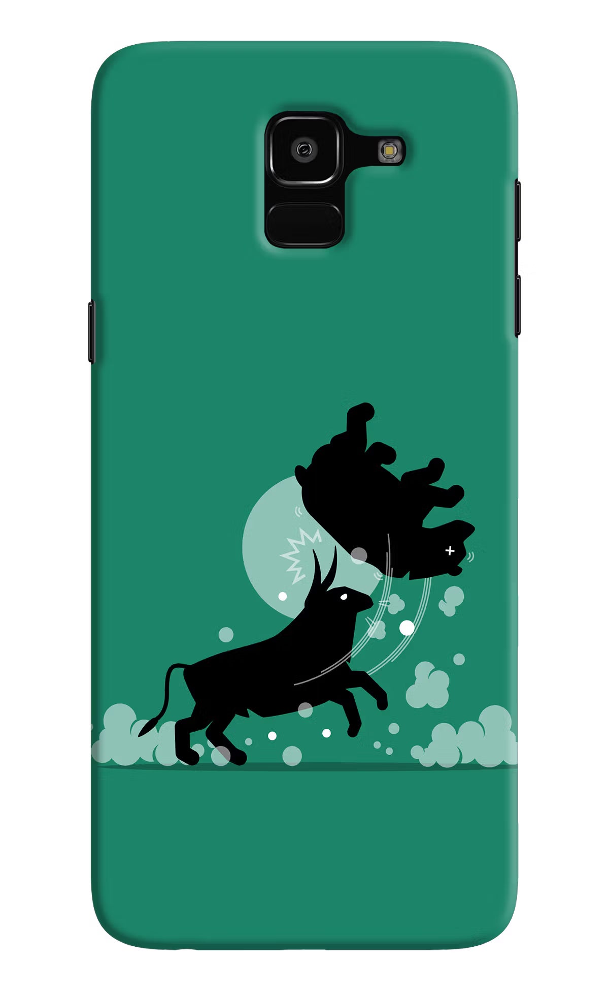 Bull Conqueror Samsung J6 Hard Case Back Cover by Casekaro