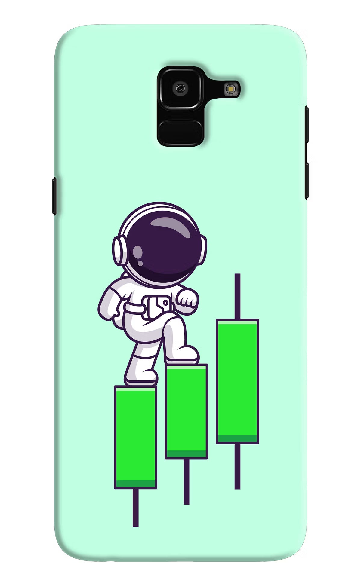 Astronaut Trader Samsung J6 Hard Case Back Cover by Casekaro
