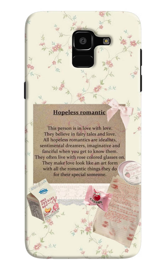 Hopeless Romantic Samsung J6 Back Cover