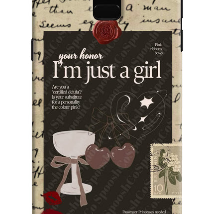 I am just a girl Samsung J6 Hard Case Back Cover by Casekaro