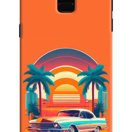 Palm Drive 80s Samsung J6 Hard Case Back Cover by Casekaro