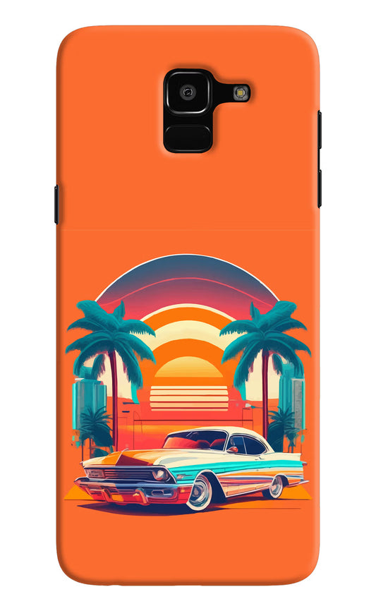 Palm Drive 80s Samsung J6 Hard Case Back Cover by Casekaro