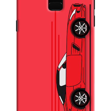 Red Velocity Samsung J6 Hard Case Back Cover by Casekaro