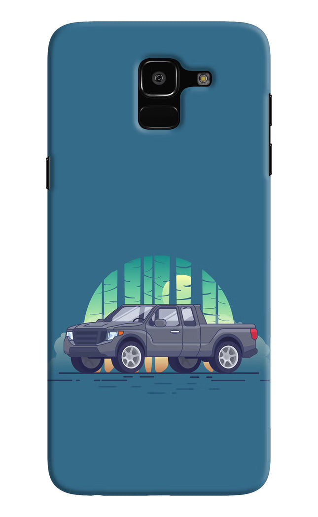 Retro Garage Vibe Samsung J6 Hard Case Back Cover by Casekaro