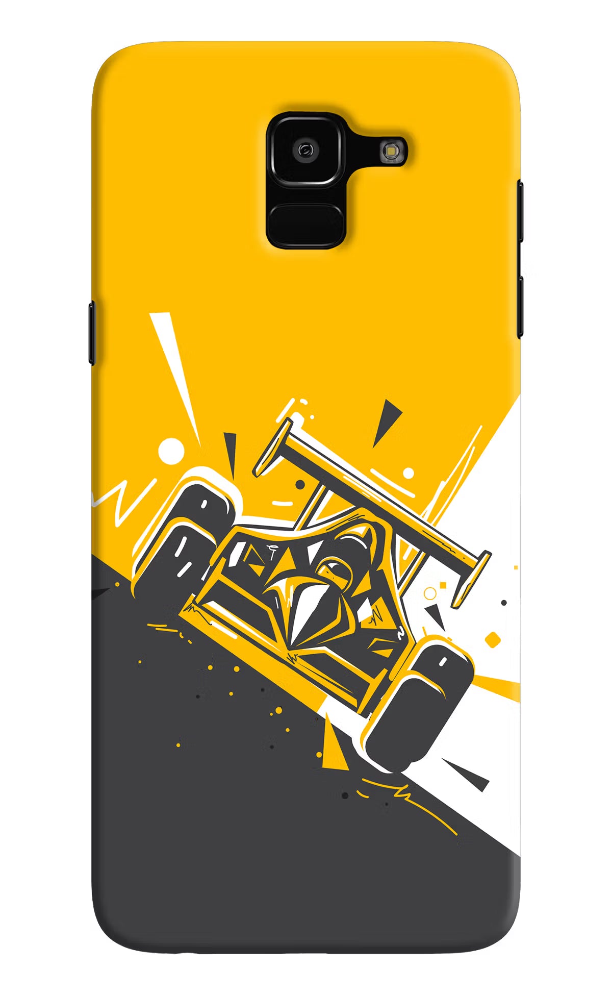 Track King Samsung J6 Hard Case Back Cover by Casekaro