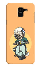 Undead Biker Samsung J6 Hard Case Back Cover by Casekaro