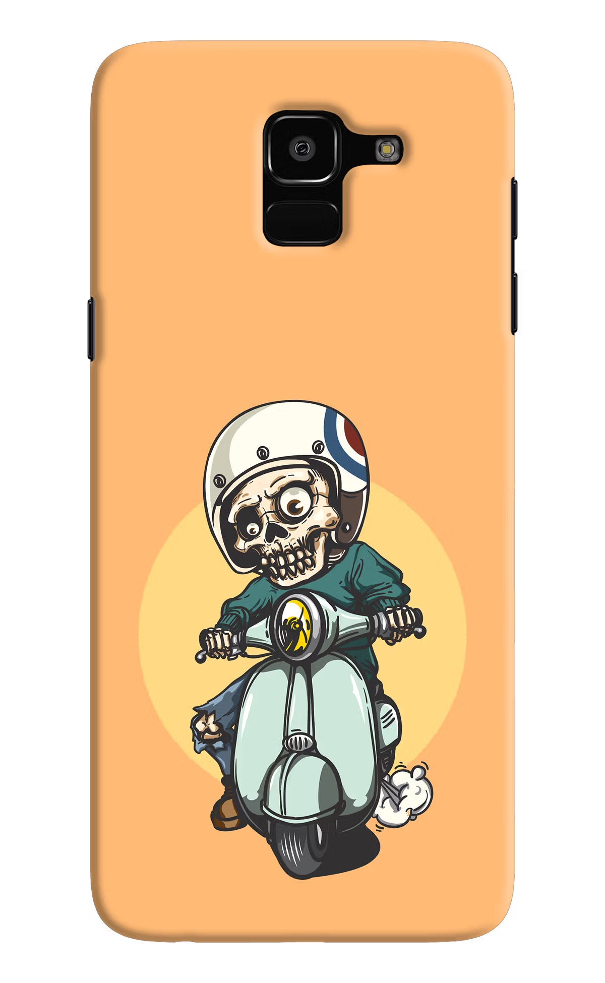 Undead Biker Samsung J6 Hard Case Back Cover by Casekaro