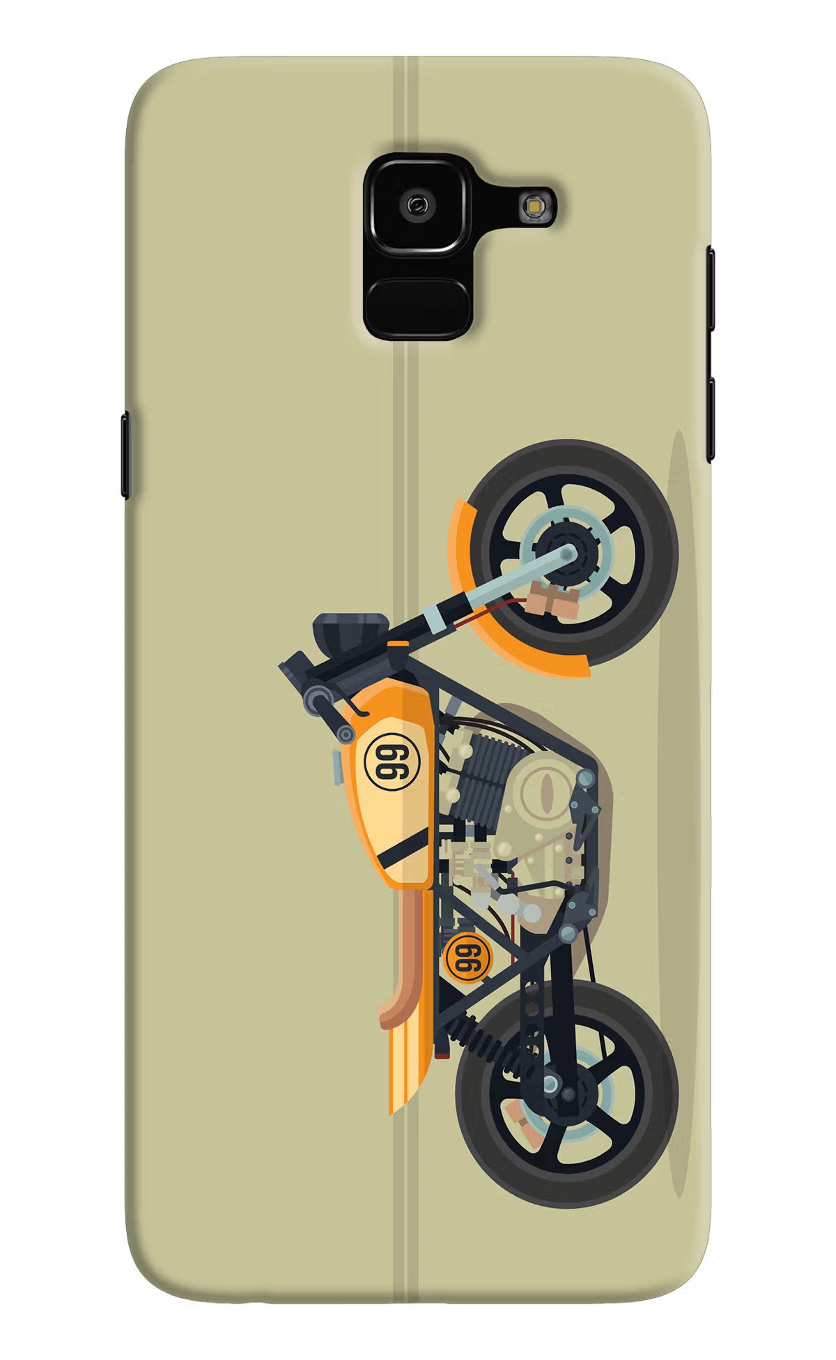 Vertical Speedster Samsung J6 Hard Case Back Cover by Casekaro
