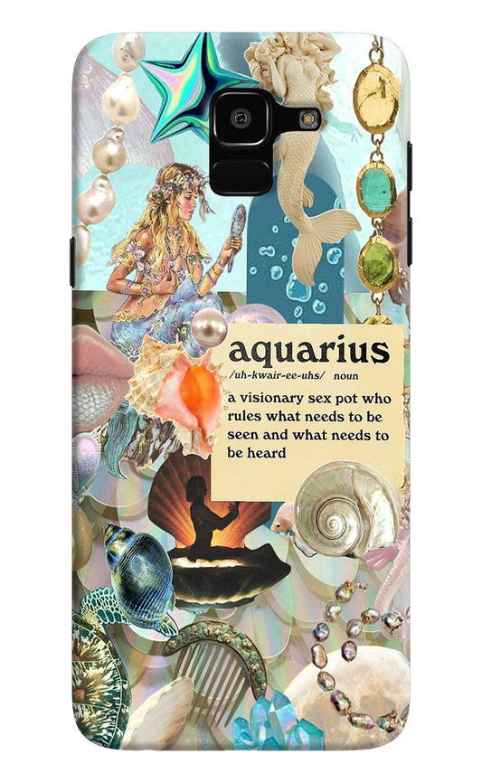 Aquarius Zodiac Samsung J6 Hard Case Back Cover by Casekaro