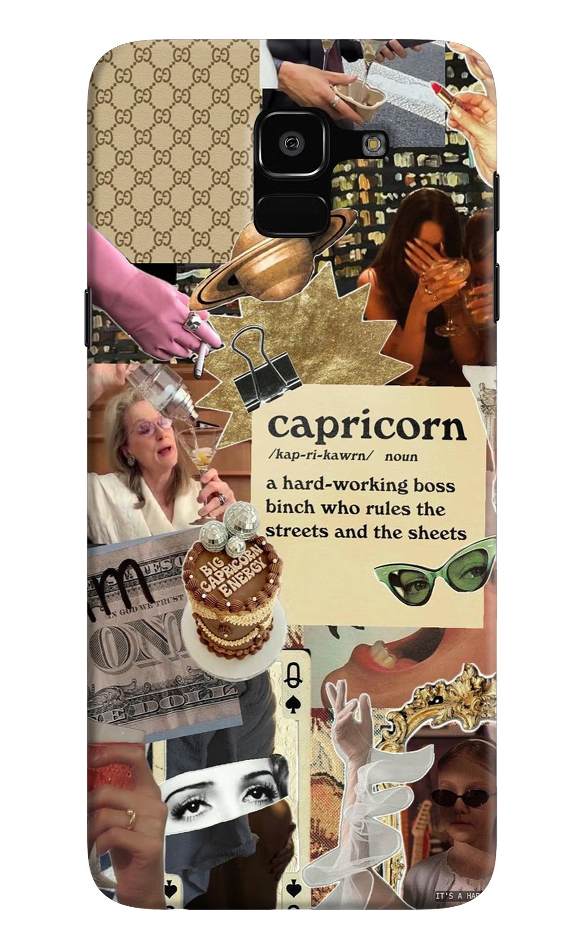 Capricorn Zodiac Samsung J6 Hard Case Back Cover by Casekaro
