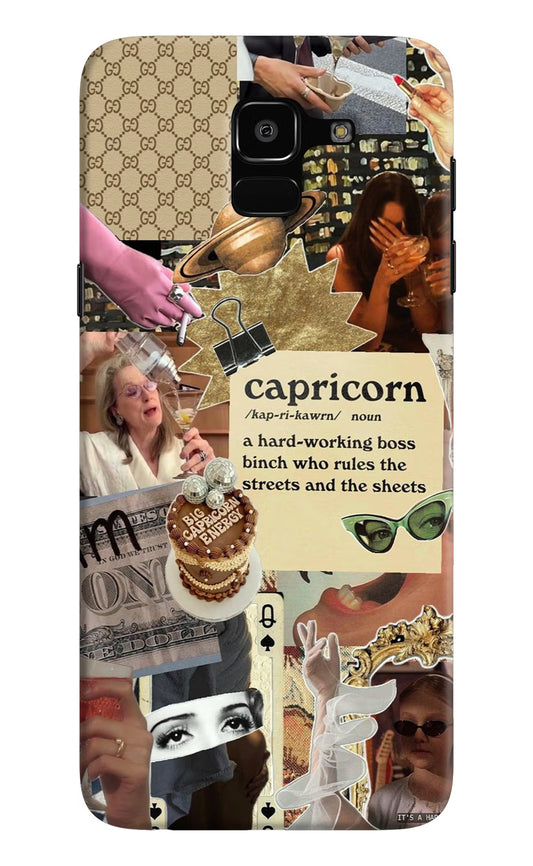 Capricorn Zodiac Samsung J6 Hard Case Back Cover by Casekaro