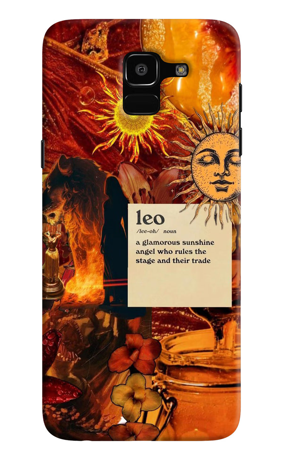 Leo Zodiac Samsung J6 Back Cover, Hard case
