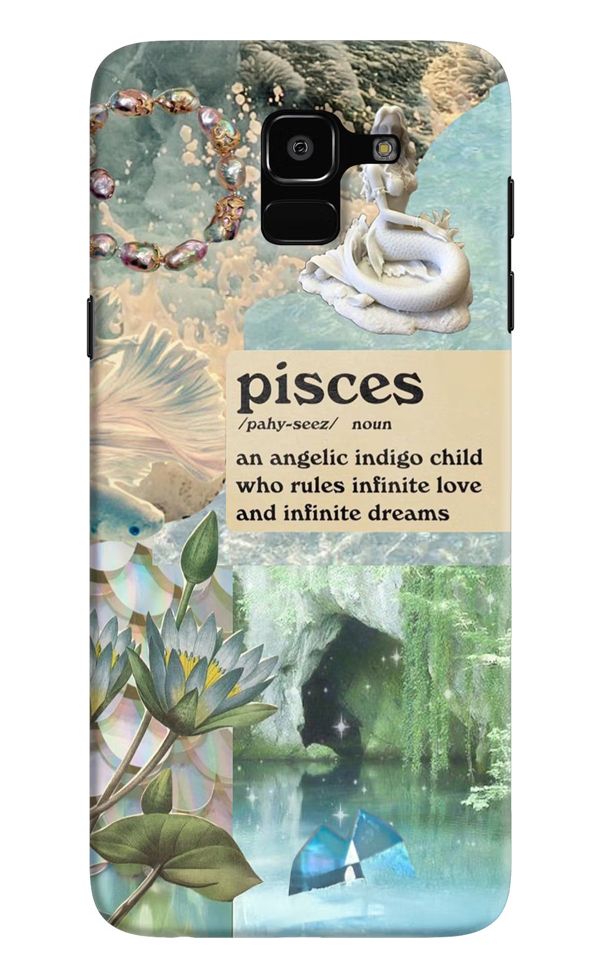 Pisces Zodiac Samsung J6 Hard Case Back Cover by Casekaro